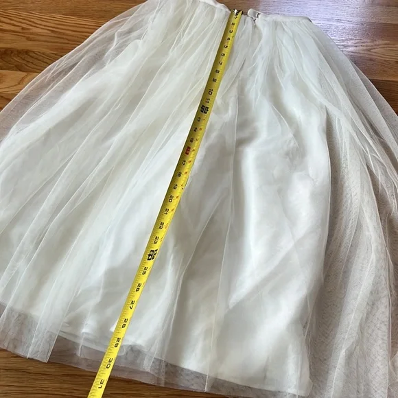 NWT BHLDN Leena Tulle Midi Skirt Ivory Sizes 0, 2, 4, - Picture 12 of 17